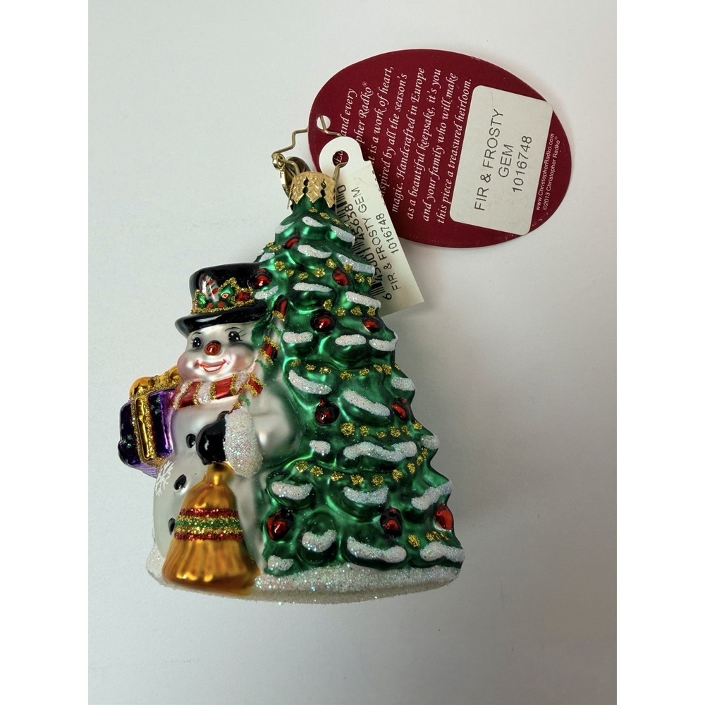 Christopher Radko 2013 Fir & Frosty Little Gem‎ Glass Ornament 1016748